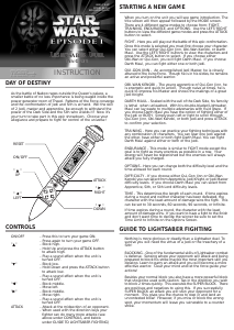 Manual Hasbro Star Wars Episode I Lightsaber Duel Pen Game