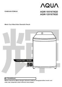 Panduan Aqua AQW-1201678QD Mesin Cuci