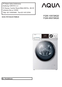 Panduan Aqua FQW-105728QD Mesin Cuci
