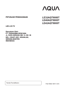 Panduan Aqua LE40AQT9000T Televisi LED