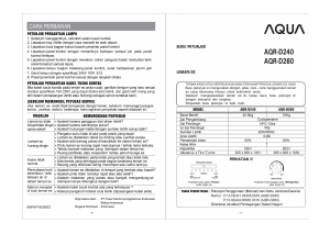 Panduan Aqua AQR-D240 Kulkas-Freezer