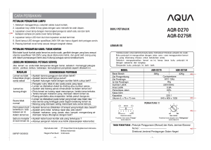 Panduan Aqua AQR-D270 Kulkas-Freezer