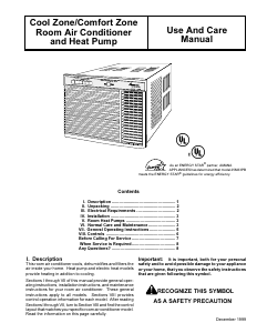 Handleiding Amana B18M33PAE Airconditioner