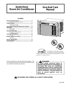 Handleiding Amana 9M11TA Airconditioner