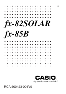 Handleiding Casio FX-82SOLAR Rekenmachine