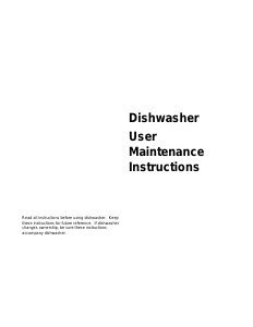 Manual Amana MDU500CBB Dishwasher