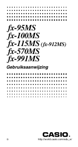 Handleiding Casio FX-95MS Rekenmachine