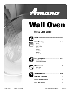 Manual de uso Amana AEW4530DDB15 Horno