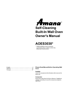 Manual Amana AOES3030SS Oven
