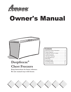 Manual de uso Amana AC50KW Congelador