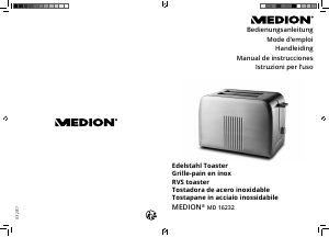 Mode d’emploi Medion MD 16232 Grille pain