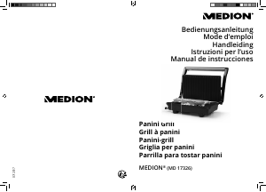 Manuale Medion MD 17326 Grill a contatto