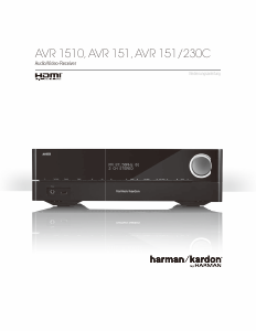 Bedienungsanleitung Harman Kardon AVR 151 Receiver