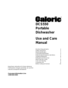 Handleiding Caloric DCS550L Vaatwasser
