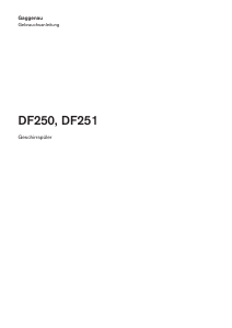 Bedienungsanleitung Gaggenau DF250162 Geschirrspüler