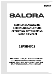 Handleiding Salora 22FSB6502 LED televisie