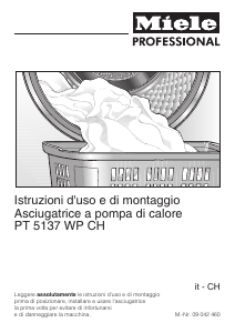 Manuale Miele PT 5137 WP CH Asciugatrice