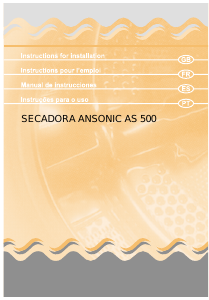Manual Ansonic AS 500 Máquina de secar roupa