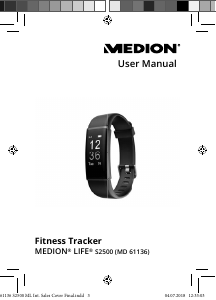 Bedienungsanleitung Medion LIFE S2500 (MD 61017) Aktivitätstracker