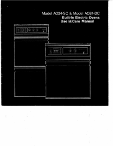 Manual Amana AO24SC Oven