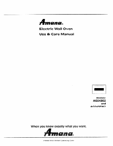 Manual Amana AO24SEW2 Oven