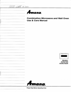 Manual Amana AOR27DEW Oven