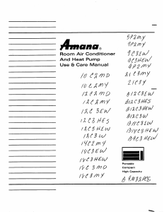 Handleiding Amana B12C3W Airconditioner