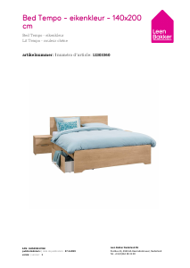 Instrukcja Leen Bakker Tempo (140x200) Rama łóżka