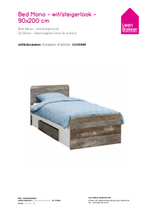 Manual Leen Bakker Mono Estrutura de cama