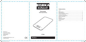 Bedienungsanleitung Edeka PT-839 Küchenwaage
