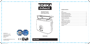Bedienungsanleitung Edeka TA1018-GS Toaster