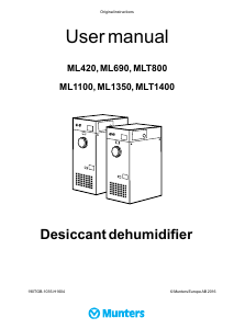 Handleiding Munters MLT800 Luchtontvochtiger