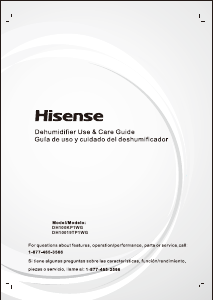 Manual Hisense DH10019TP1WG Dehumidifier