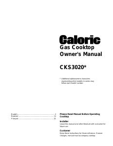 Handleiding Caloric CKS3020LL Kookplaat