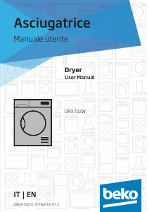 Bruksanvisning BEKO DRX 722 W Torktumlare
