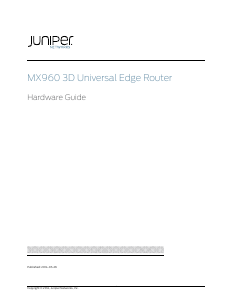 Handleiding Juniper MX960 3D Router