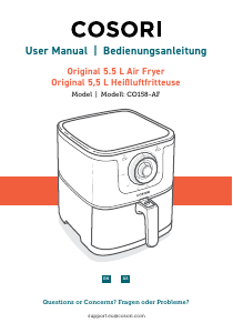 Manual Cosori CO158-AF Deep Fryer