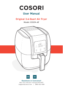 Manual Cosori CO134-AF Deep Fryer