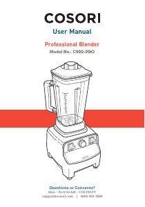 Manual Cosori C900-PRO Blender