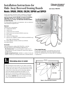 Handleiding Hide-Away SUP400 Strijkplank