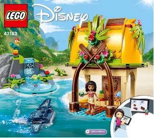 Rokasgrāmata Lego set 43183 Disney Princess Vaianas mājiņa uz salas
