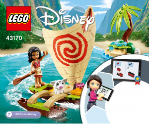 Käyttöohje Lego set 43170 Disney Princess Vaianan meriseikkailu
