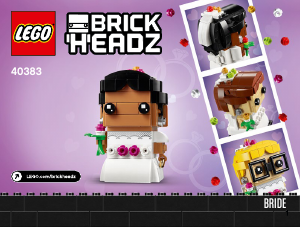 Használati útmutató Lego set 40383 Brickheadz Esküvői menyasszony