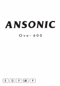Handleiding Ansonic Over 600 Wasmachine