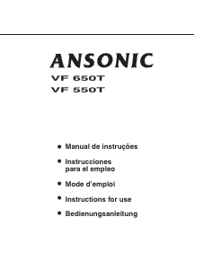 Handleiding Ansonic VF 550 T Wasmachine
