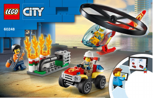 Vadovas Lego set 60248 City Ugniagesių sraigtasparnio iškvietimas
