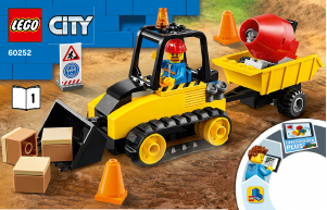 Bedienungsanleitung Lego set 60252 City Bagger auf der Baustelle