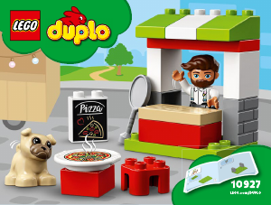 Handleiding Lego set 10927 Duplo Pizza-kraam