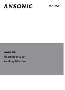 Handleiding Ansonic WA 1005 Wasmachine