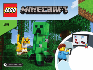 Handleiding Lego set 21156 Minecraft BigFig Creeper en Ocelot